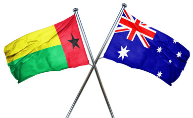 Guinea bissau flag  combined with australian flag