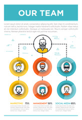 Flat style, line design concept for corporate business for websi