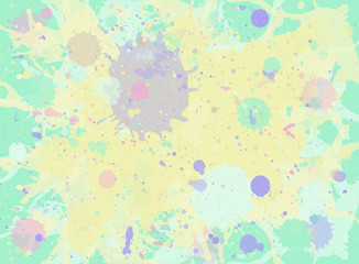 Watercolor paint splashes background