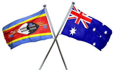 Swaziland flag  combined with australian flag