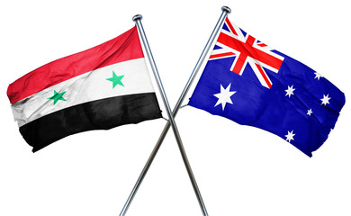 Syria flag  combined with australian flag
