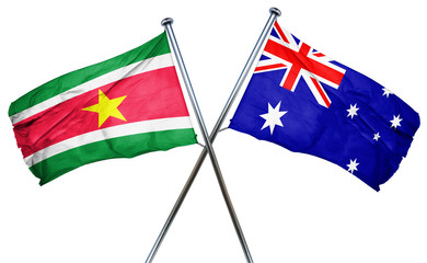 Suriname flag  combined with australian flag