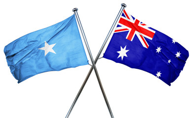 Somalia flag  combined with australian flag