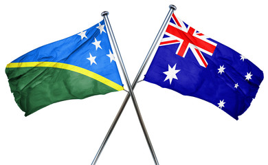 Solomon islands flag  combined with australian flag