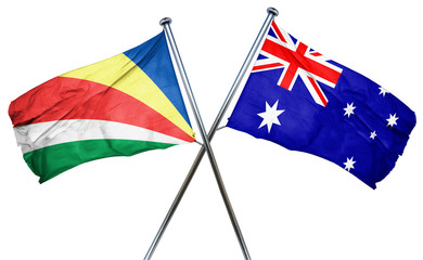 seychelles flag  combined with australian flag