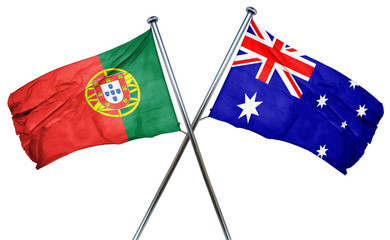 Portugal flag  combined with australian flag