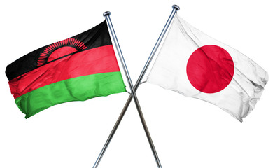 Malawi flag  combined with japan flag