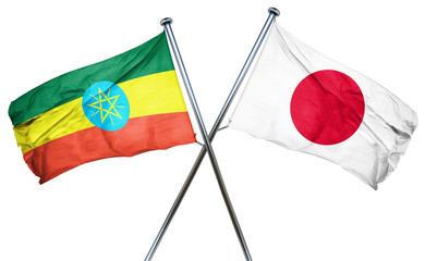 Ethiopia flag  combined with japan flag