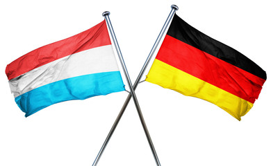 Luxembourg flag  combined with germany flag