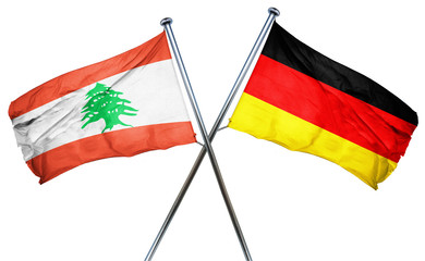 Lebanon flag  combined with germany flag