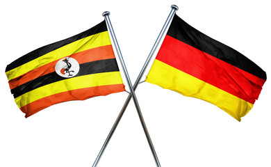 Uganda flag  combined with germany flag