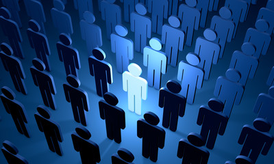 Fototapeta premium The prospective employee (symbolic figures of people)