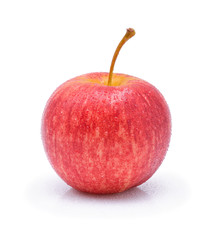 Gala apples with water spot isolate on white