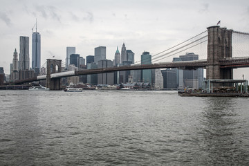 Fototapeta na wymiar The Brooklyn Bridge in New York City