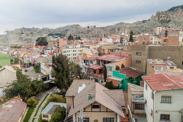 Fototapeta na wymiar Buildings of La Paz, Bolivia