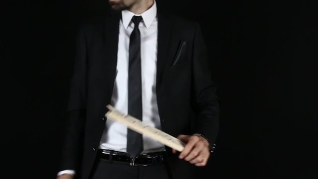 man breaks the word impossible