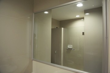 mirror in bathroom