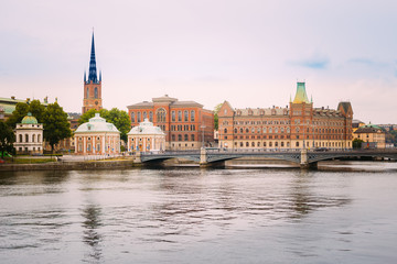 Fototapeta premium Stockholm, Sweden. The Vasa Bridge To Gamla Stan Over Norrstrom,