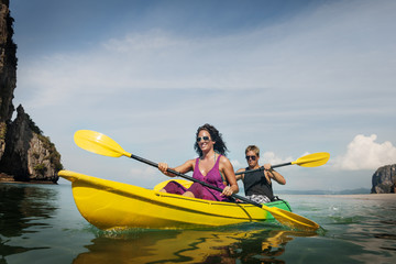 Kayaking Fun Activity Holiday Recreation Concept