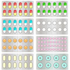 医療アイコン　錠剤シート