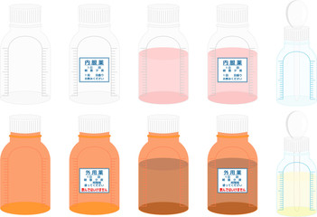 医療アイコン　水薬ボトル