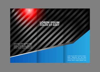 Corporate Tri Fold Brochure vector illustration
