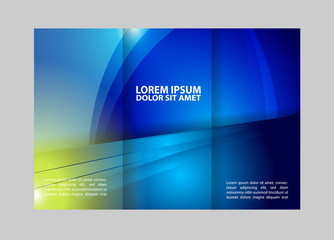 brochure design template waves tri-fold
