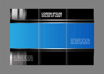 Professional Business Trifold Brochure, Template or Flyer design with free space for your image.
