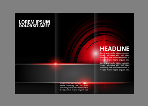 Front and back presentation of professional Two page Business Trifold, Flyer, Banner or Template design.
