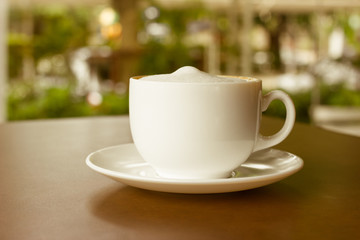 Fototapeta premium Art latte or cappuccino coffee.