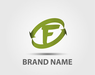 Letter F logo icon design template elements
