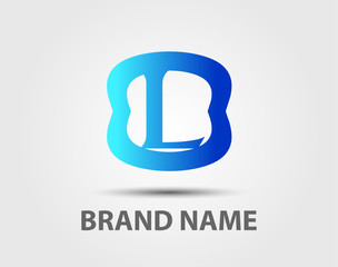 Vector illustration of abstract icons based on the letter L logo
