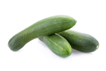 Cucumber on over white background