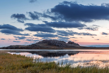 hour before dawn on Lake Baikal