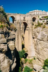 Wall murals The New Bridge or Puente Nuevo in Ronda, Province Of Malaga, Spa