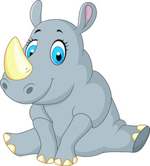 cute rhino cartoon
