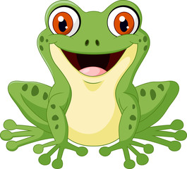 Obraz premium Cartoon cute frog