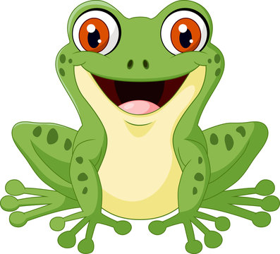 Cartoon cute frog