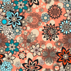 Mandala ornament seamless pattern