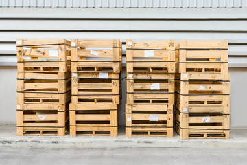 Wood Pallet Placed Endways by the Wall
