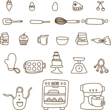 Collection of baking items