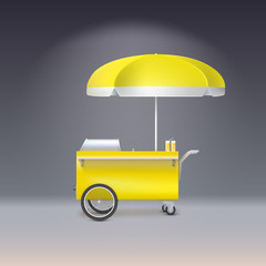 Yellow cart for sale lemonade.