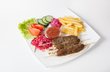 Kebab with vegetables