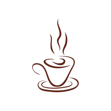 Vector coffee cup icon.