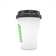 Coffee to go on white. 3d rendering.