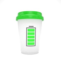Coffee to go on white. 3d rendering.