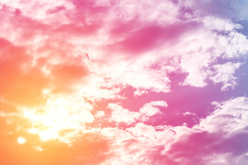 sun and cloud background with a pastel colored.

