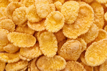 Cornflakes close-up. Cereals.