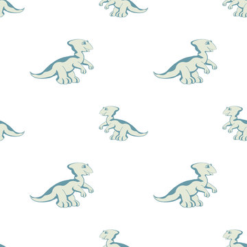 blue Dino on white background