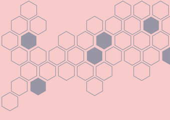 dark grey hexagon red rose background wall pattern